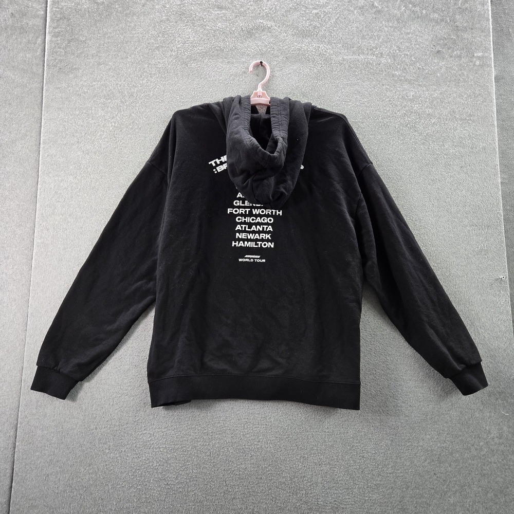 Ateez Men Hoodie XL Black Graphic Break The Wall World Tour Kpop Logo Pullover